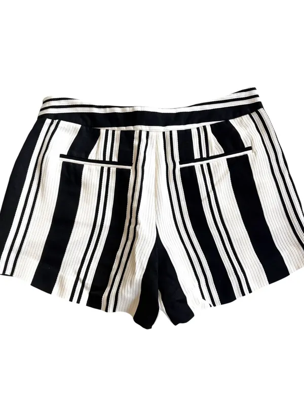 Like New Theory Blayne shorts Black White Stripe Size 2 - Image 11