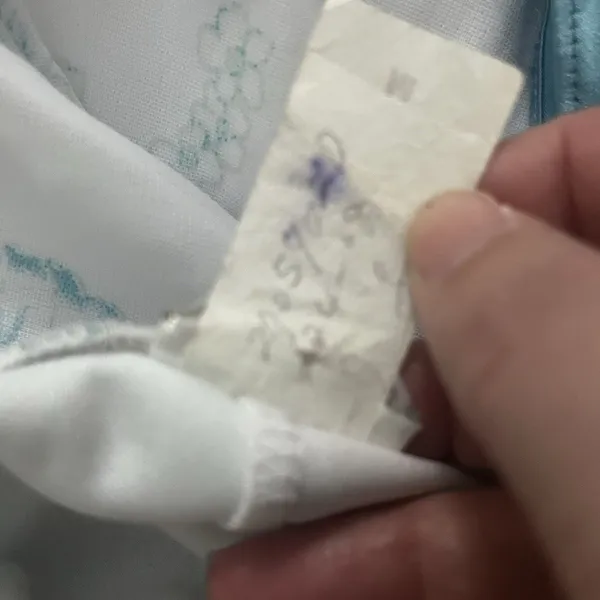 Vintage Y2K Finesse White And Blue Floral sparkle Dress - Image 6