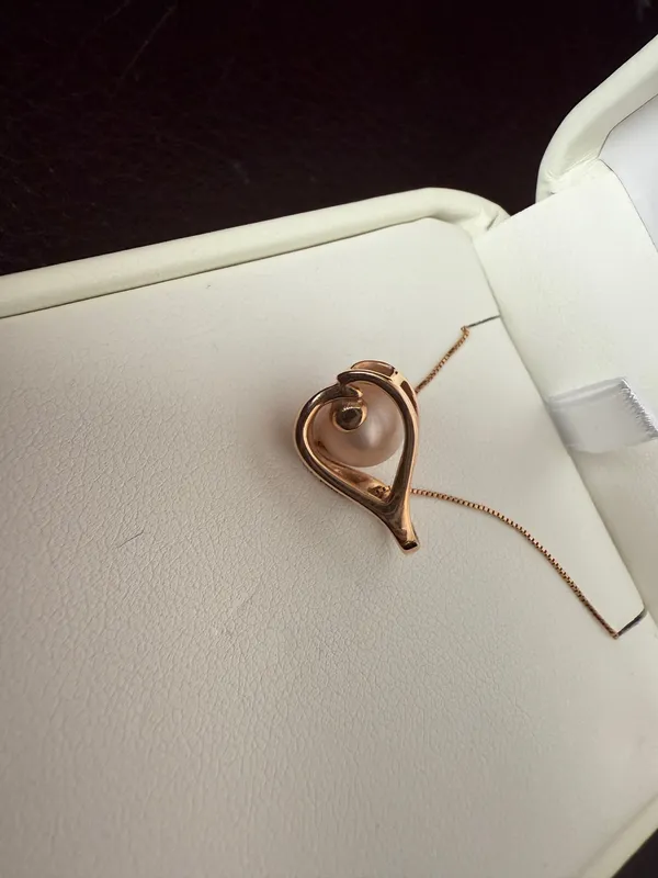 Na Hoku Rose Gold Pearl Pendant Necklace pre used - Image 3