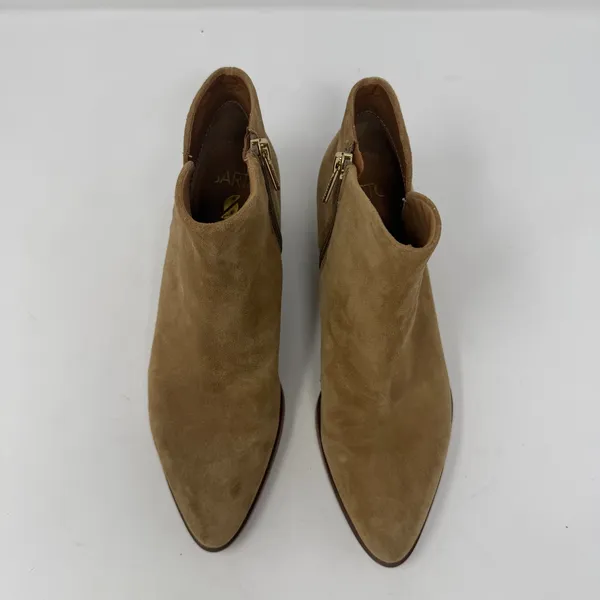 Franco Sarto Shellson Ankle Boot Tan Suede Pointed Toe Women 7M Size 7 - Image 2