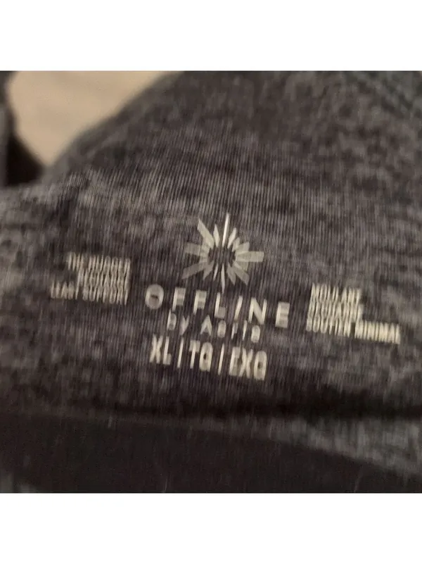 Aerie Offline Gray The Hugger Least Support Sports Bra Size XL - Image 5
