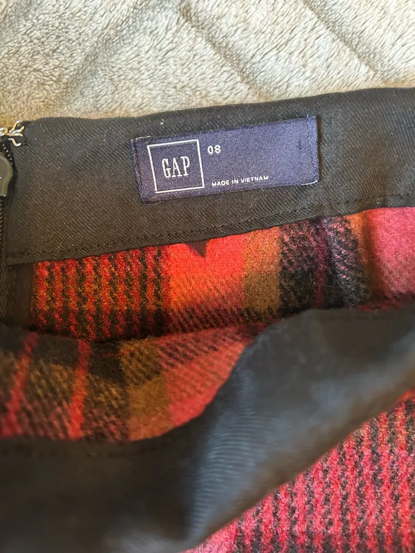 Gap Plaid Mini Wool Blend Skirt - Image 3