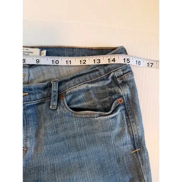 Abercrombie Fitch Emma Bootcut Jeans Medium Wash‎ Stretch Womens 8L - Image 7