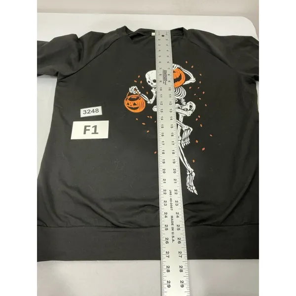 womans large black halloween Theme Pullover Sweatshirt - Image 6