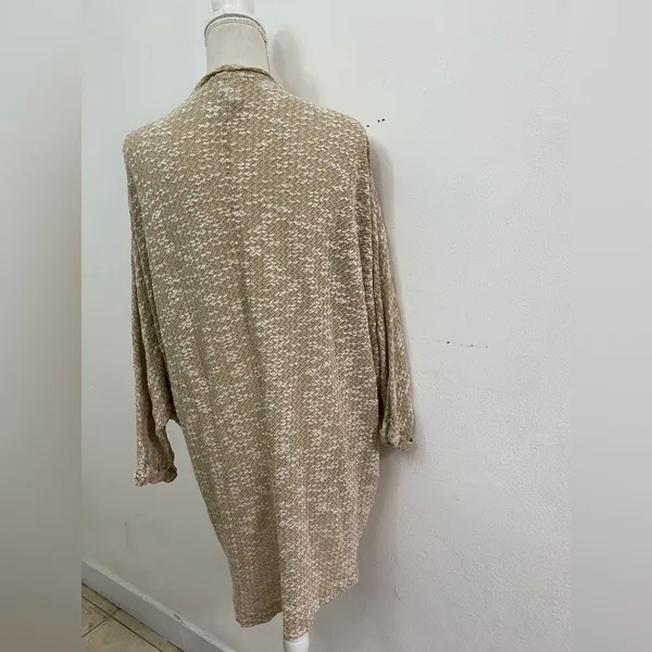 Free People vintage Textured knit cotton festival Poncho cardigan one size - Image 6