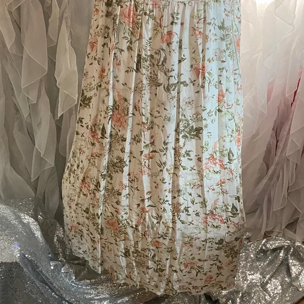 Frye L floral button down pockets Floral Maxi Dress - Image 9