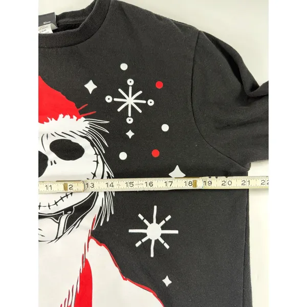 Disney Nightmare Before Christmas Jack Skellington Sandy Claws Sweatshirt M - Image 4