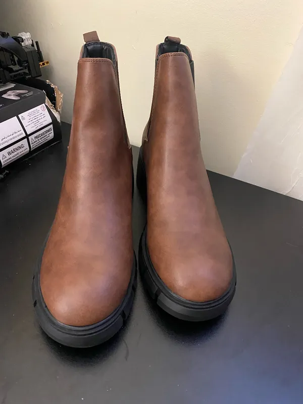 Womens Carcuume Leather Boots Size 7.5 - Image 2