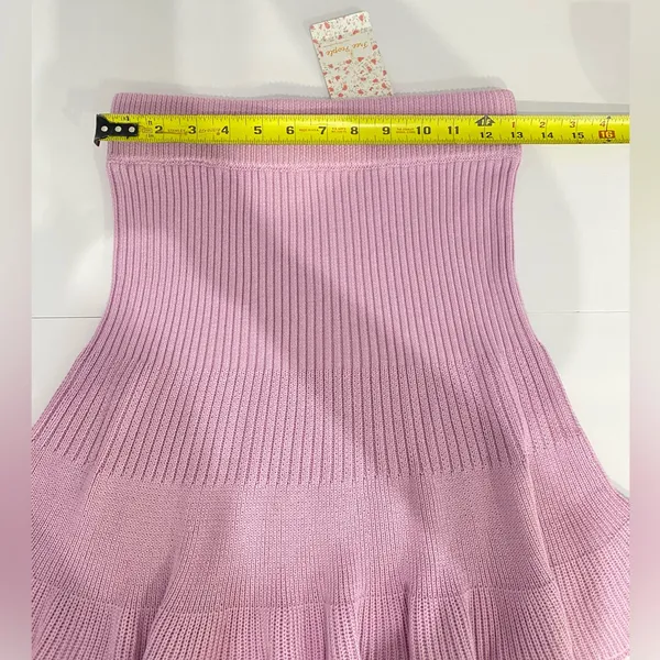 Free People Purple Ribbed Mini Skirt Women’s XS Boho Coquette - Image 6