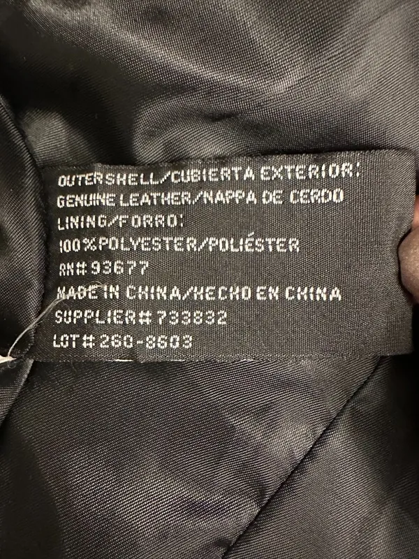Worthington black 100% genuine leather full zip long sleeve jacket Size Small - Image 7