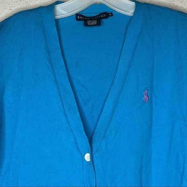 Vintage Ralph Lauren Cropped Cardigan Sweater - Image 2