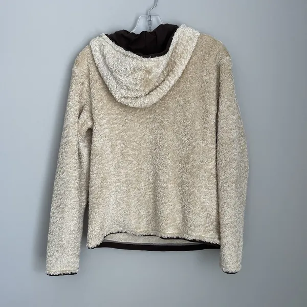 Mountain Hardwear Size M Women’s Cream Sherpa Teddy Pullover Hoodie - Image 5