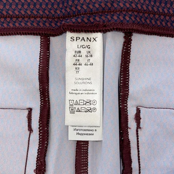 Spanx Womens Geoscape Sunshine Flat‎ Front Golf Tennis Skort Blue Orange Large - Image 5