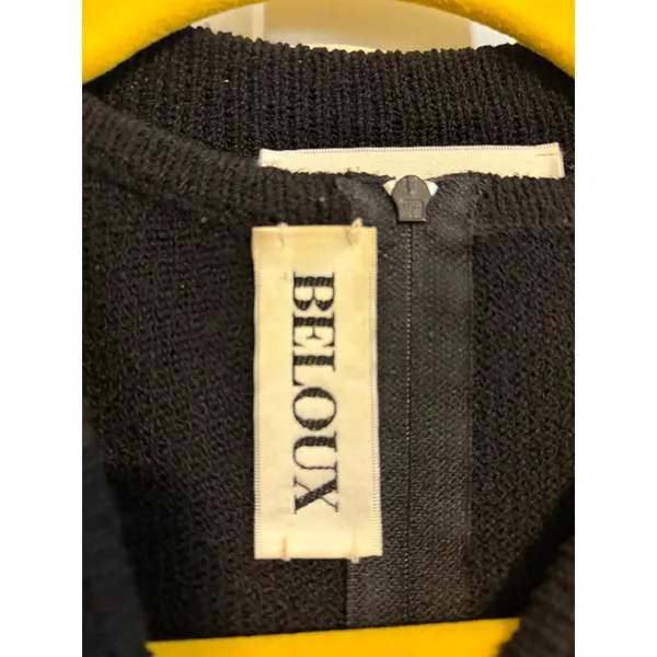 Beloux Black‎ 3 Piece Knit Skirt Set Cardigan Top Midi Skirt Vintage Style - Image 5