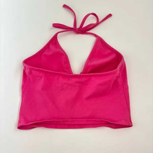 Garage Hot Pink Halter Tie Top   - Image 3