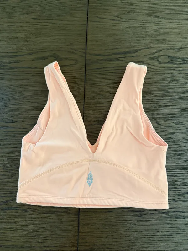 FP Movement Never Better Set - V-Neck Bralette & High-Waist Leggings in Melon - Image 2