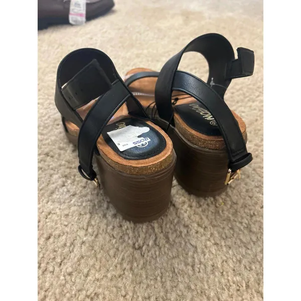 Mossimo sandals chunky shoes size 8.5 woman black brown cute unused heavy unused - Image 4