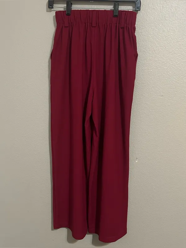 Halara High Waisted Pocket Wide Leg Waffle Knit Work Pants Womens Size XS Petite - Image 7
