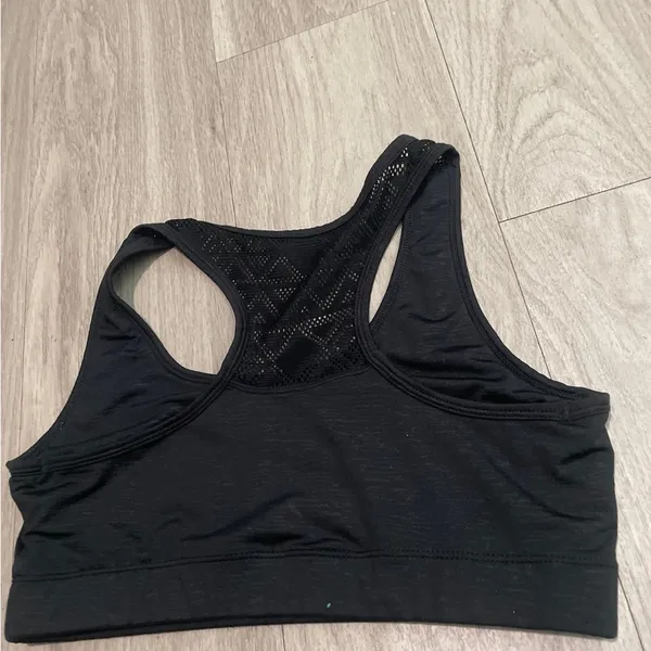 ZYIA Black Racerback Sports Bralette with Mesh Detail - Image 3