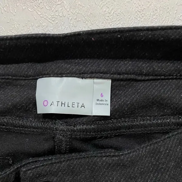 Athleta Black Pants Women’s Size 6 Stretch Zip Pocket Activewear - Image 4