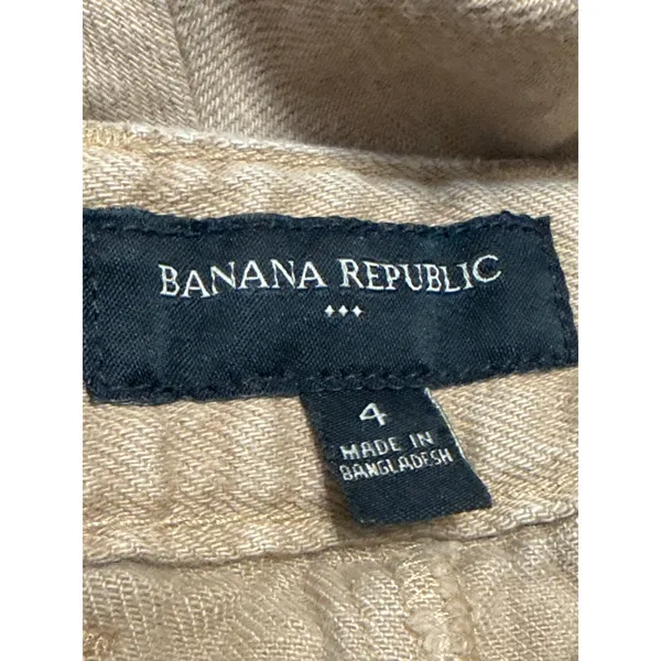 Banana Republic Womens Brown High Rise Barrel Wide Leg Cargo Denim Jeans Pants 4 - Image 4