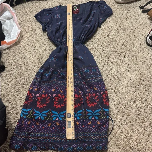 Johnny Was Womens Silk Paisley Print Drawstring Waist Midi Dress Size S - Image 8