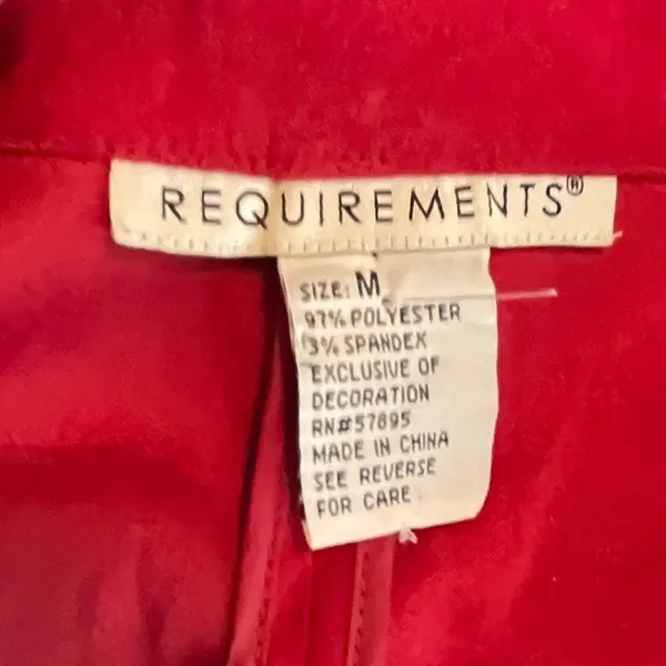 Vintage Requirements Red Jacket‎ Size M - Image 2
