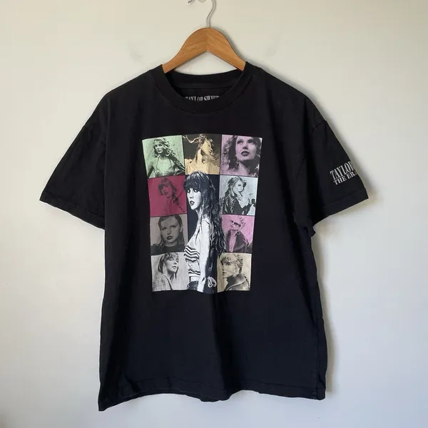 Taylor Swift The Eras Tour Official Tour Merch T-Shirt Black 100% Cotton Size L - Image 2