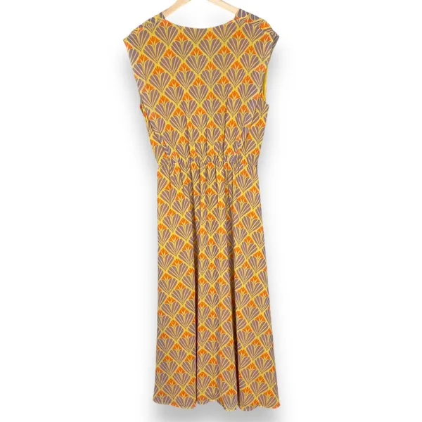 BerrIn Dress Midi Blouson Surplice‎ V-Neck NO BELT Sleeveless Size 40 Floral - Image 2