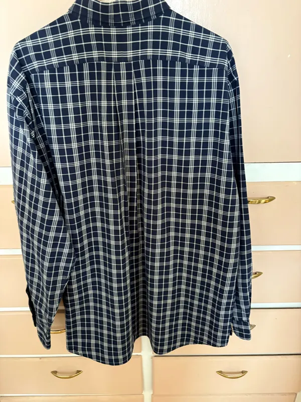 Polo by Ralph Lauren Whitfield Men’s XL Blue Plaid - Button Front Shirt 100% Cotton - Image 8