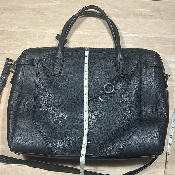 Tumi Stanton Kiran Tote Black Leather Travel Bag - Image 14