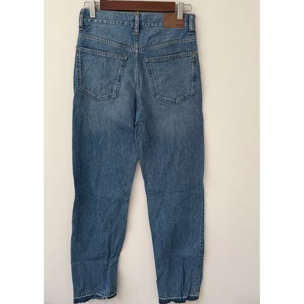 Madewell Women's The Rail Straight Jean‎ AC2 Reston Wash Rigid Size 25 - Image 5