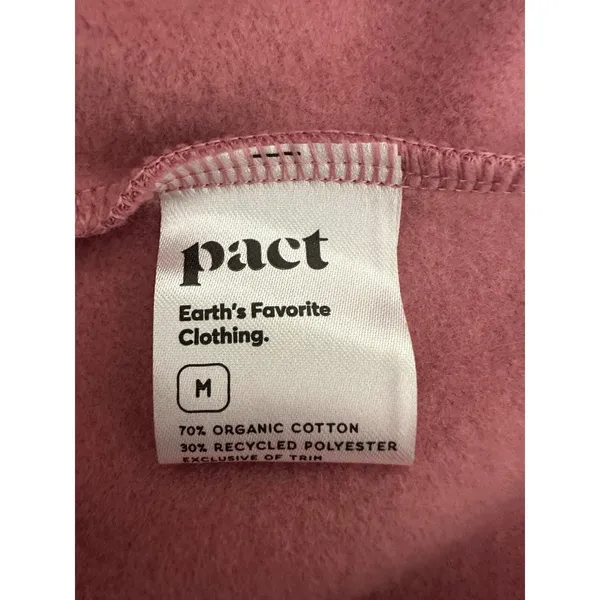 Pact Sweatshirt Dress Size M Lily‎ Desert Rose Pink Organic Cotton Fleece Line - Image 6
