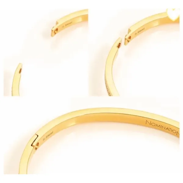 NEW Elegant Gold Plated 316L Bangle‎ Bracelet Square Simulated Diamonds, 6-9” - Image 8