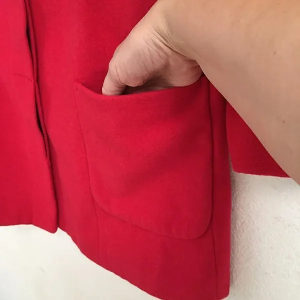 Old Navy wool blend hidden button up coat S‎ - Image 4