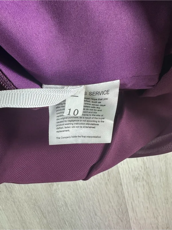 KMQSY V-Neck Ruched Evening Gown with High Leg Slit Plum Size 10 NWT - Image 8
