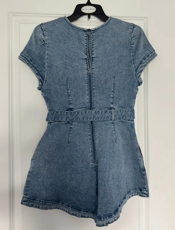 Free people charlotte denim romper - Image 4