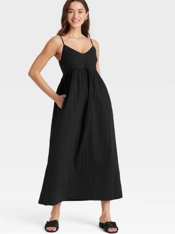 NWT Seersucker Black Spaghetti - Image 2