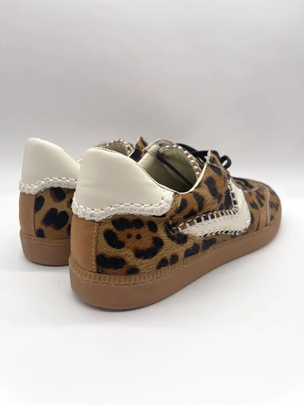 Dolce Vita Notice Stitch Sneakers Dark Leopard Calf Hair Size 9.5 NWOB - Image 6