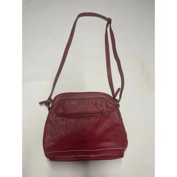 B.O.C. Born Concept Red Pebbled "Super organizer" Crossbody bag - Image 4