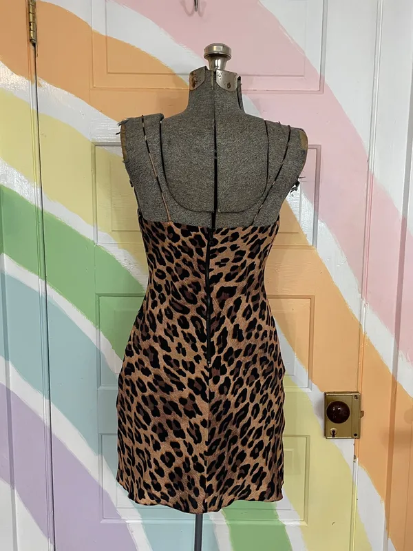 Alice + Olivia Harmony Leopard Print Mini Slip Dress Sz 0 🧡🎀 - Image 7
