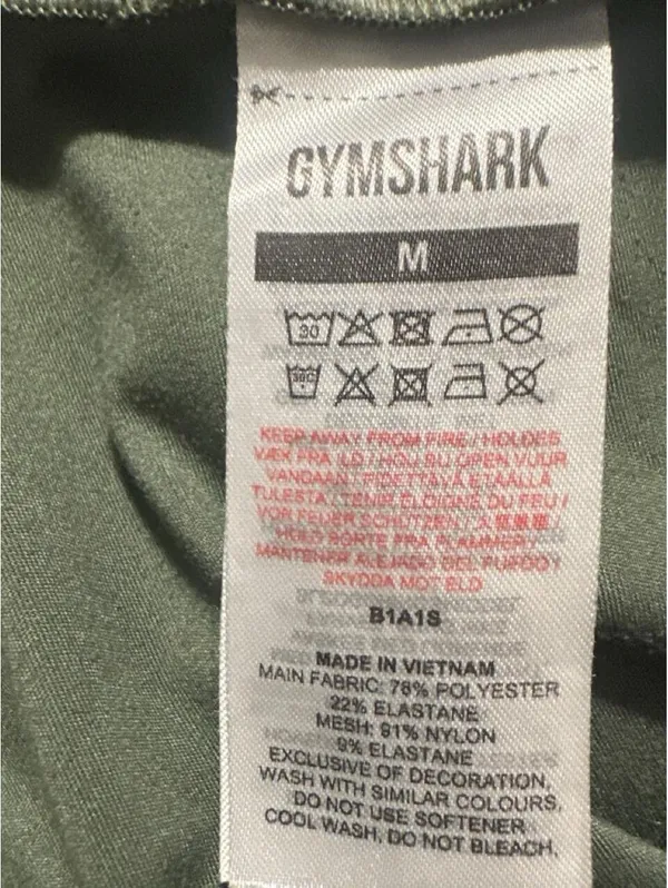 L62. Gymshark Women's Green and Khaki Leggings - Image 6