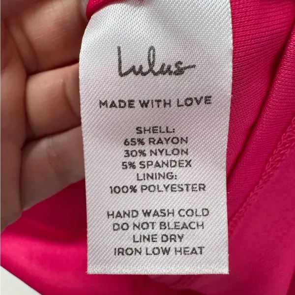 Lulus Fuchsia Pink Bodycon Mini Dress Womens M Barbie Sleeveless Cocktail - Image 11