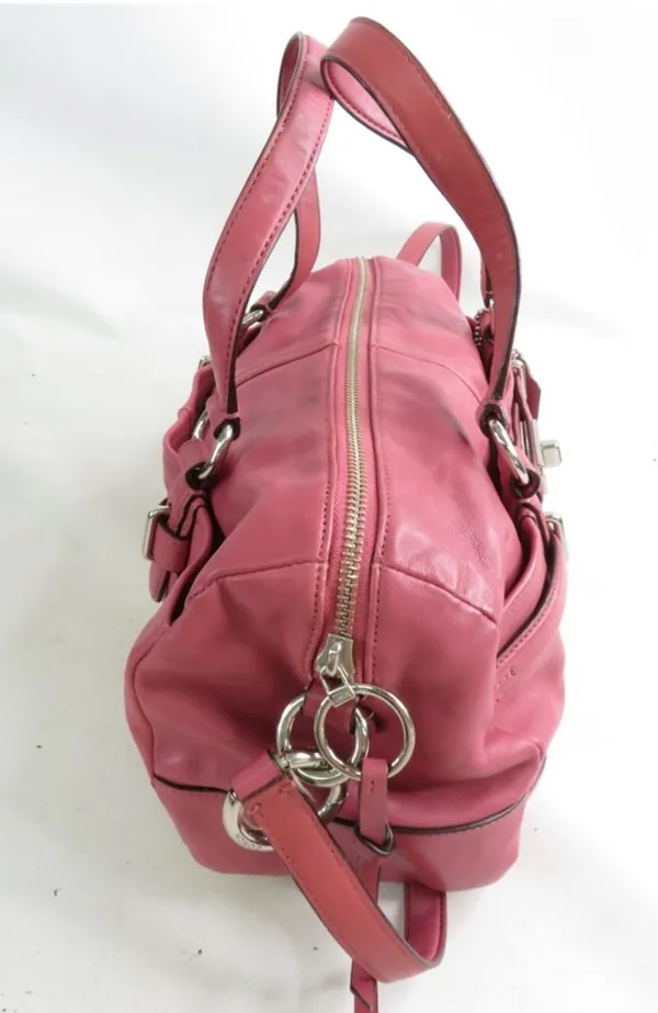 Coach Chelsea Reese Convertible Satchel 17803 Pink Leather Shoulder Bag Purse - Image 3