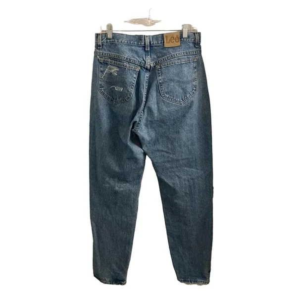 Vintage Lee Mom Distressed Light Wash Jeans - Waist Size 32 - Image 2