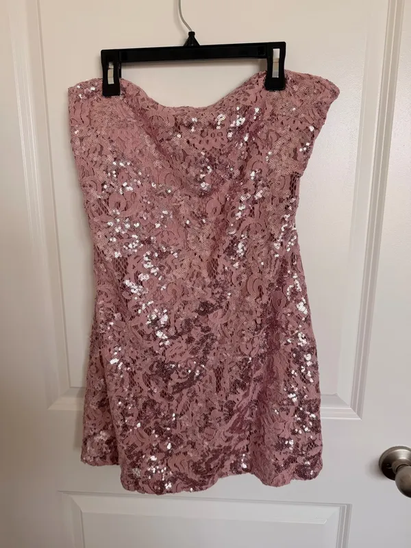 NWOT Free People Night Gaze Mini Sequin Dress Large - Image 4