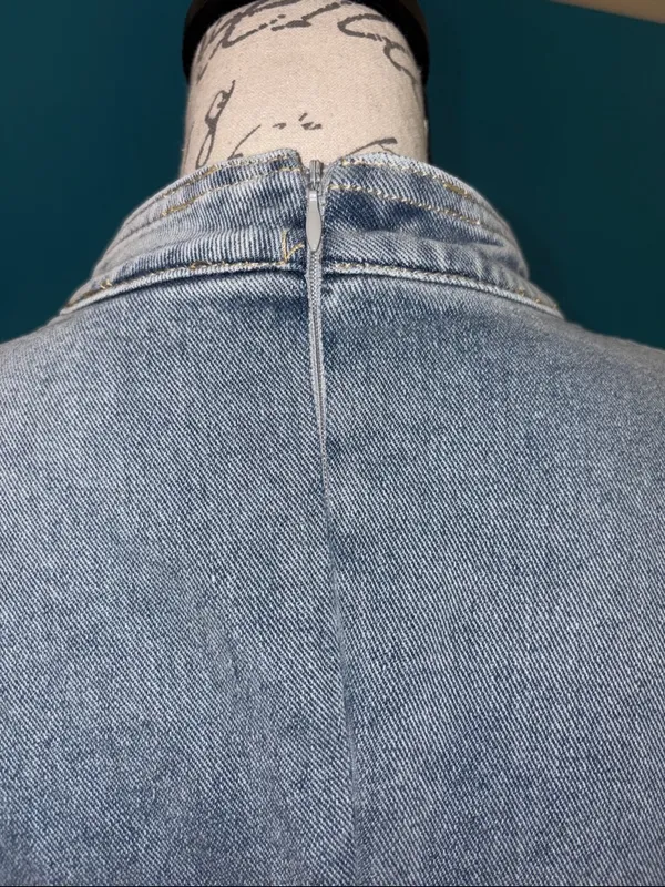 NWT Stylewe Women's Washed Denim-Look Midi Dress, Large - Image 5
