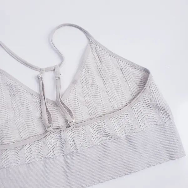 Anthropologie Textured Racerback Sports Bra - Image 5