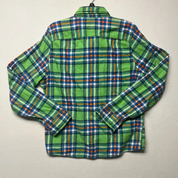 Hollister Shirt Twill Flannel Plaid Men's classic Button Up Long Sleeve Y2K - Image 5