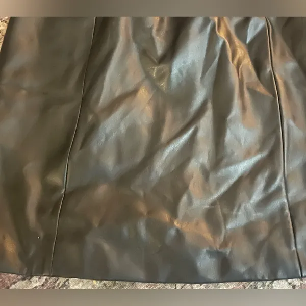 XS faux leather black dresss - Image 6